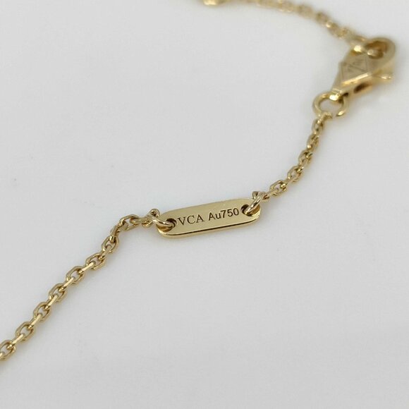 AUTHENTIC Van Cleef & Arpels Sweet Alhambra 18K Mother-of-Pearl Pendant Necklace - Picture 5 of 8